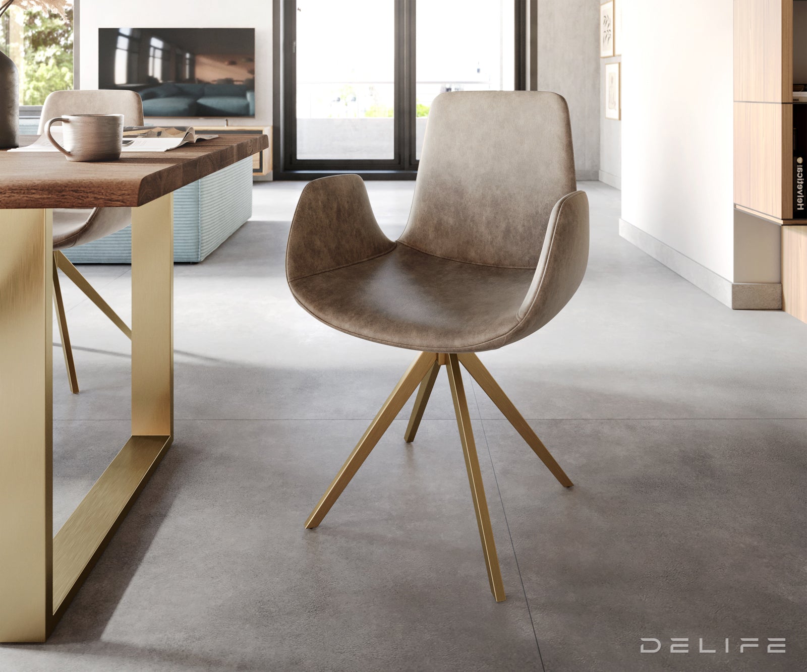 Jedilni stol Ilia, Material: Mikrofibra