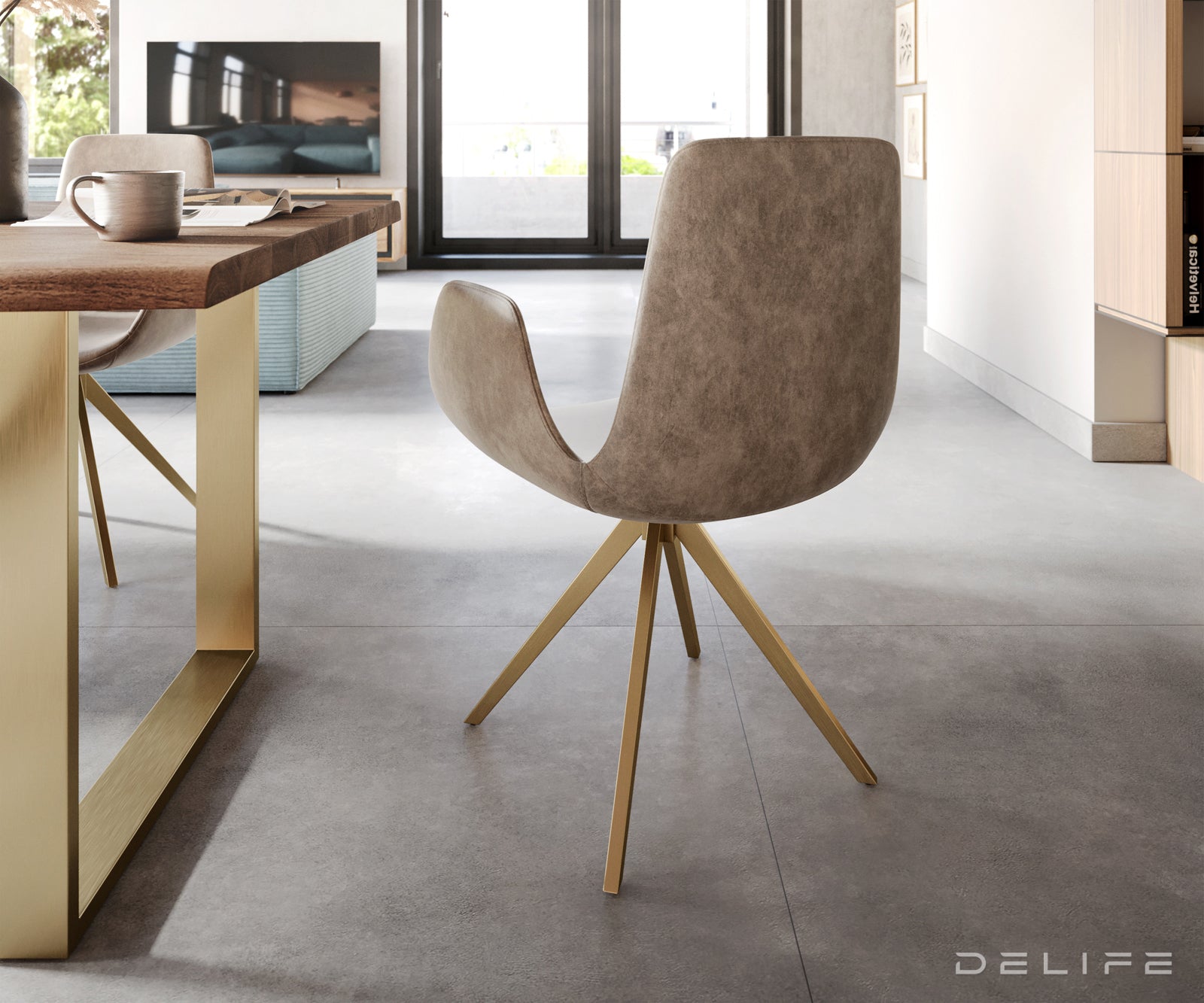 Jedilni stol Ilia, Material: Mikrofibra