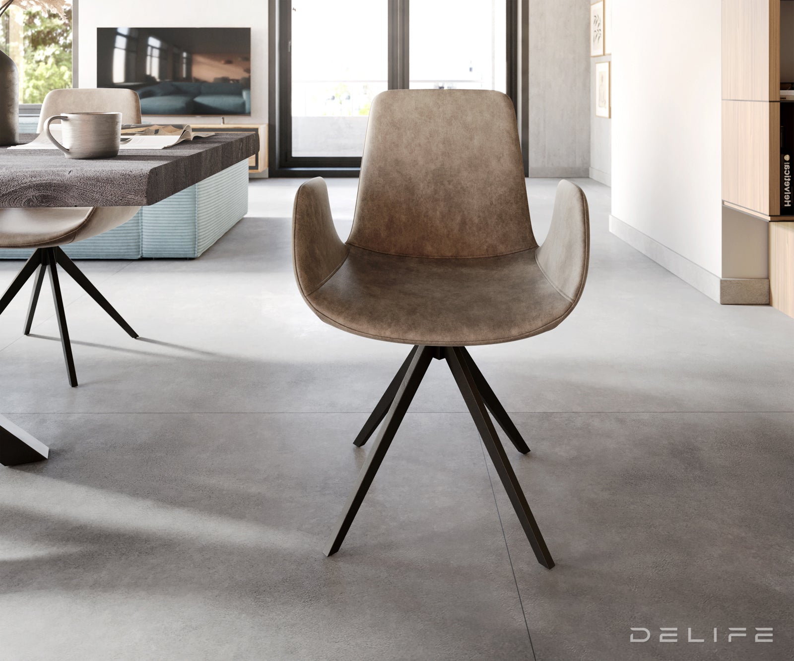 Jedilni stol Ilia, Material: Mikrofibra