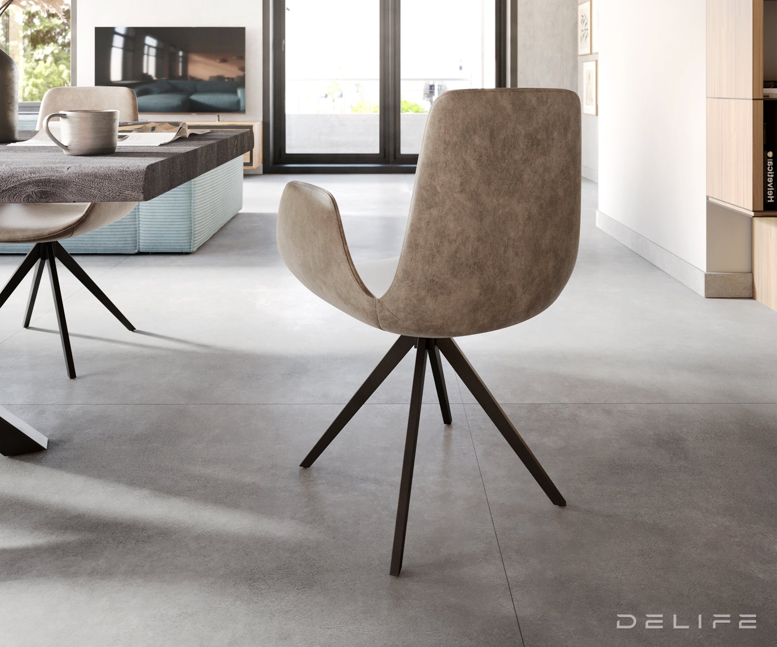 Jedilni stol Ilia, Material: Mikrofibra