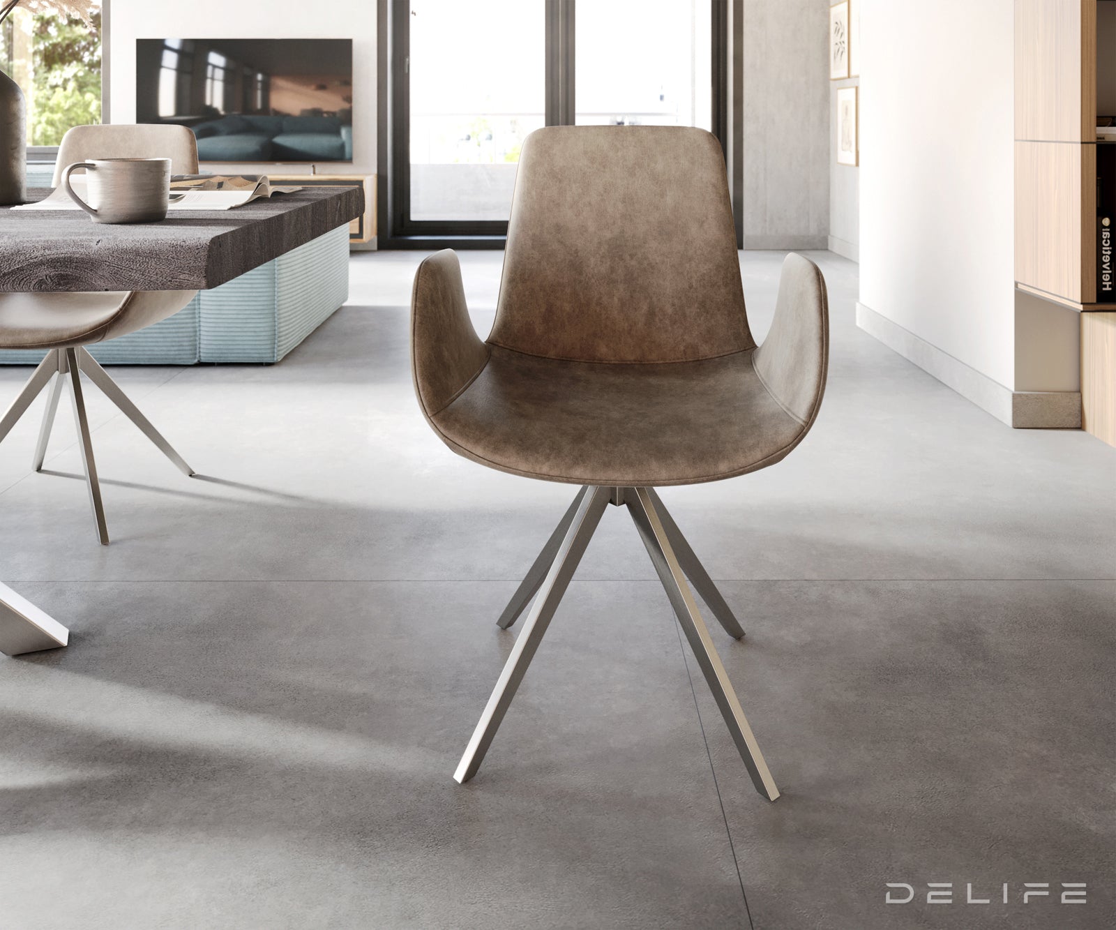 Jedilni stol Ilia, Material: Mikrofibra