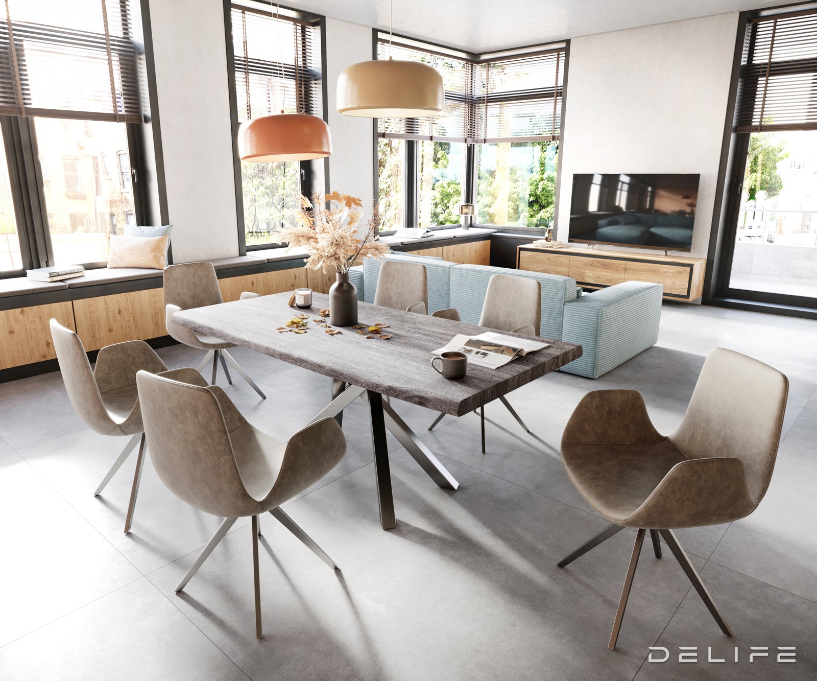 Jedilni stol Ilia, Material: Mikrofibra