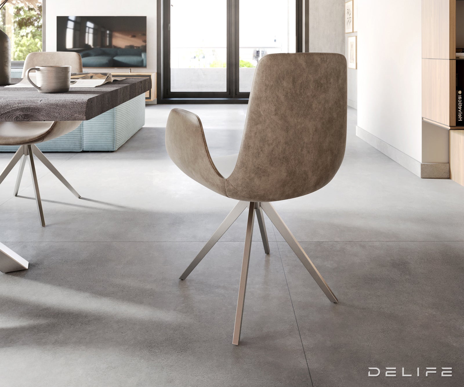 Jedilni stol Ilia, Material: Mikrofibra