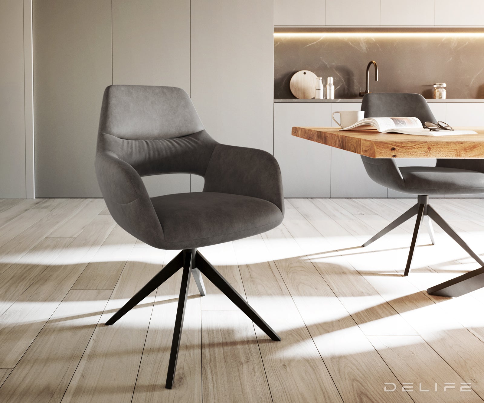 Jedilni stol Yago, Material: Mikrofibra