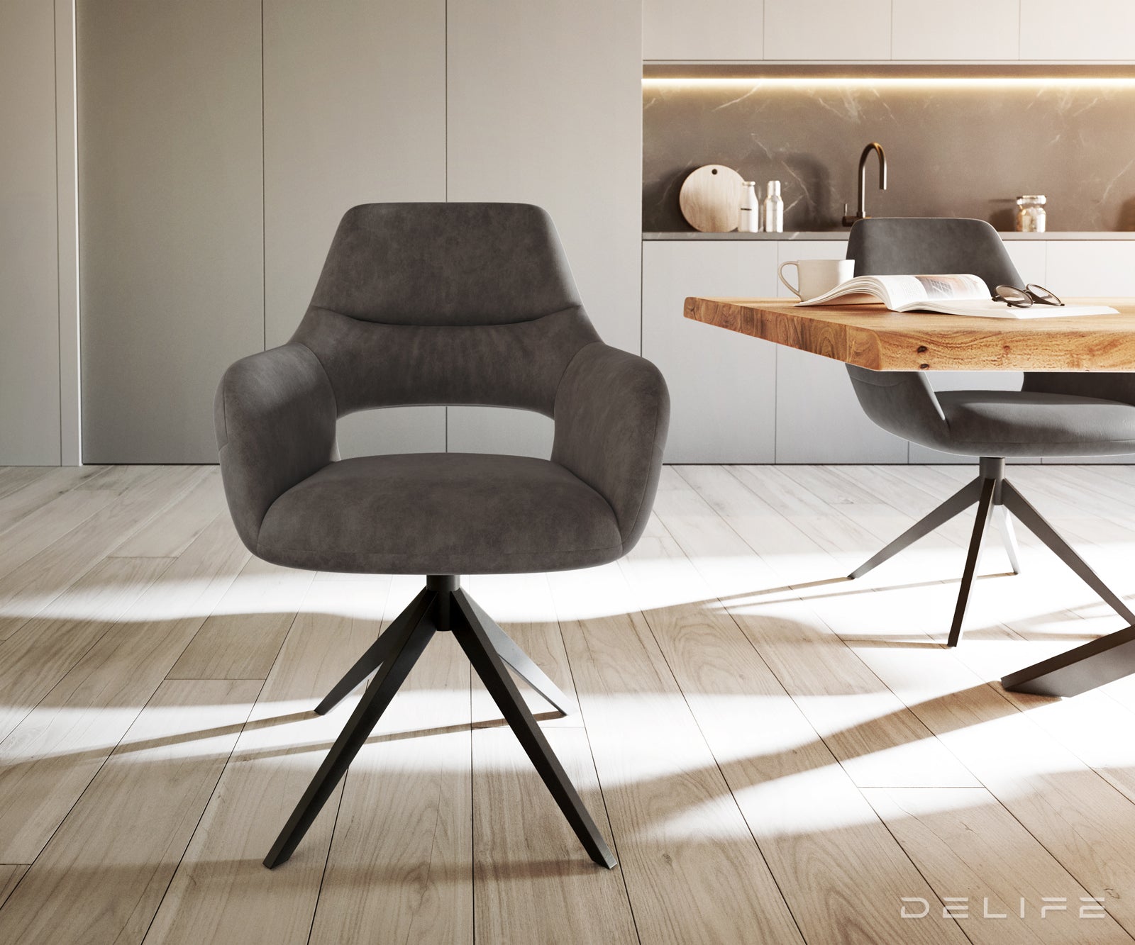 Jedilni stol Yago, Material: Mikrofibra