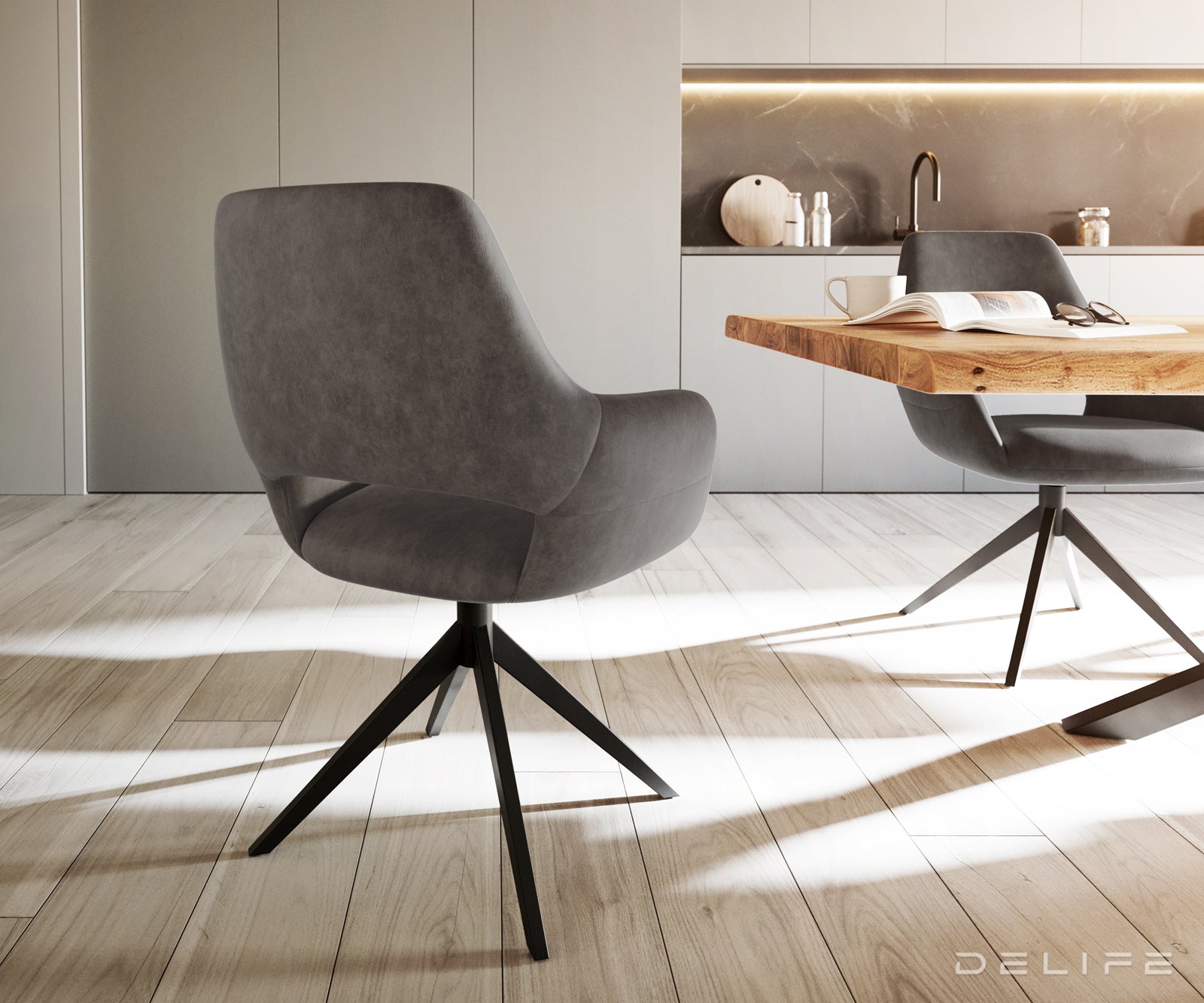 Jedilni stol Yago, Material: Mikrofibra