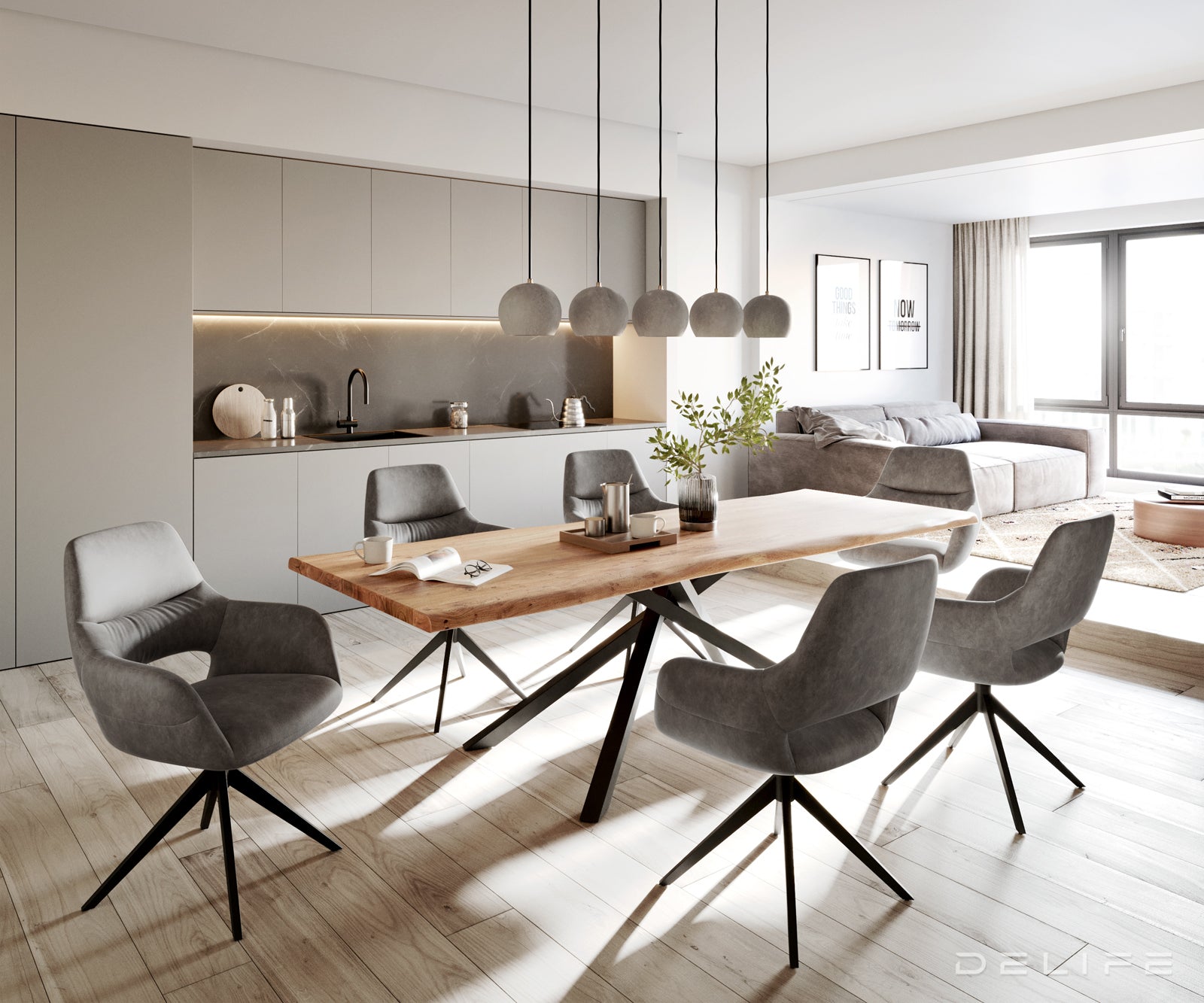 Jedilni stol Yago, Material: Mikrofibra