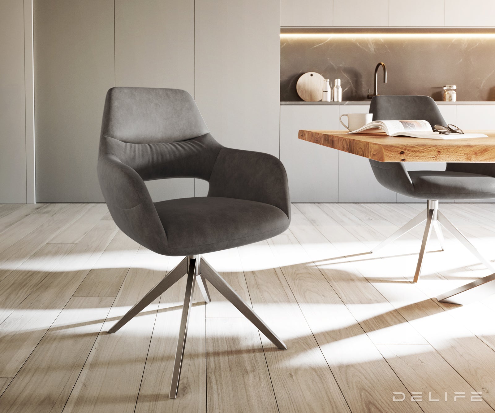 Jedilni stol Yago, Material: Mikrofibra