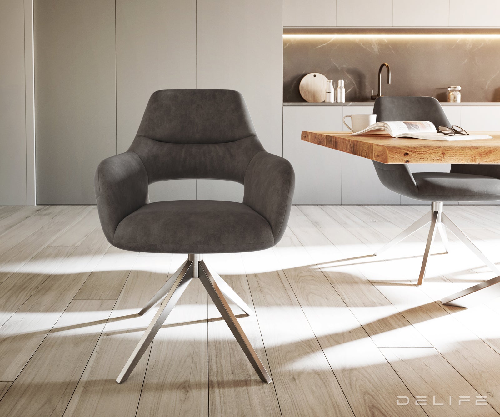 Jedilni stol Yago, Material: Mikrofibra