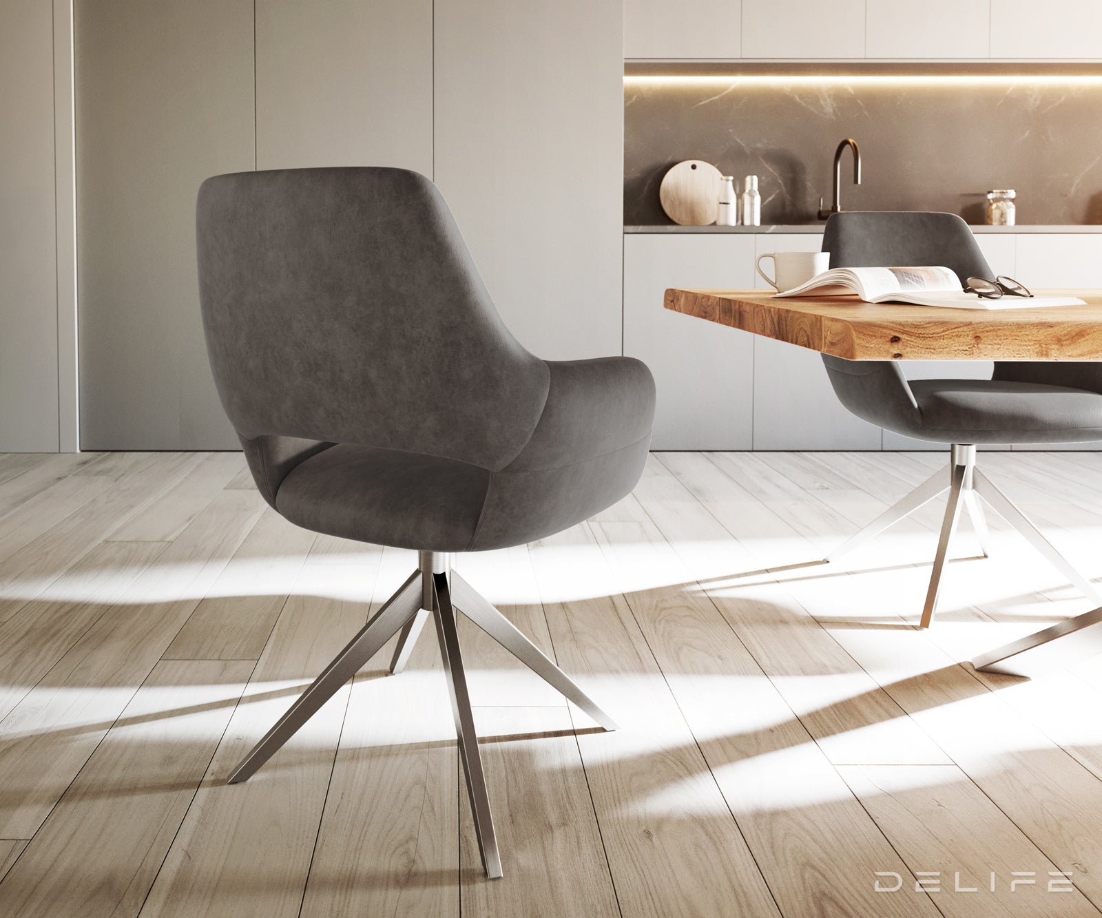 Jedilni stol Yago, Material: Mikrofibra