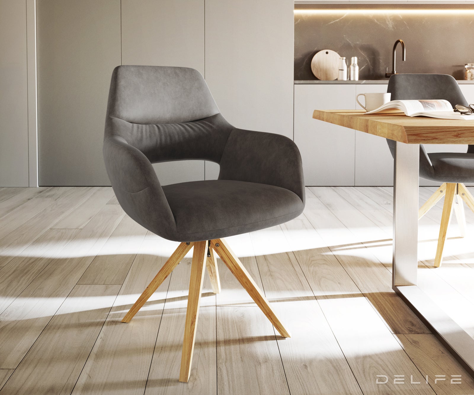 Jedilni stol Yago, Material: Mikrofibra