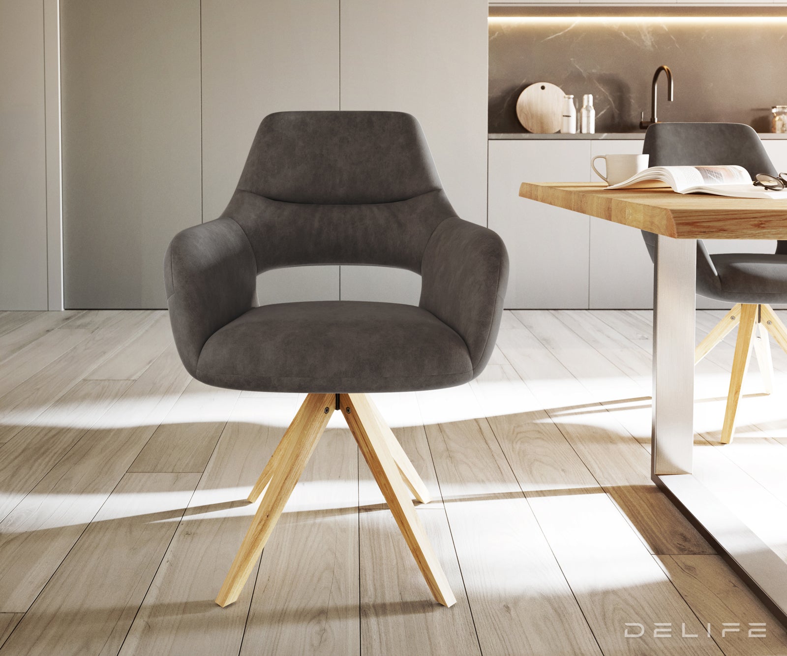 Jedilni stol Yago, Material: Mikrofibra