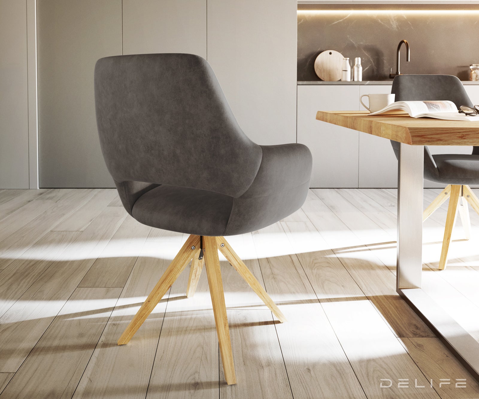 Jedilni stol Yago, Material: Mikrofibra