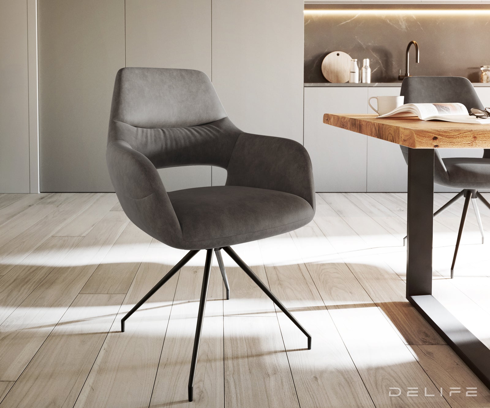 Jedilni stol Yago, Material: Mikrofibra