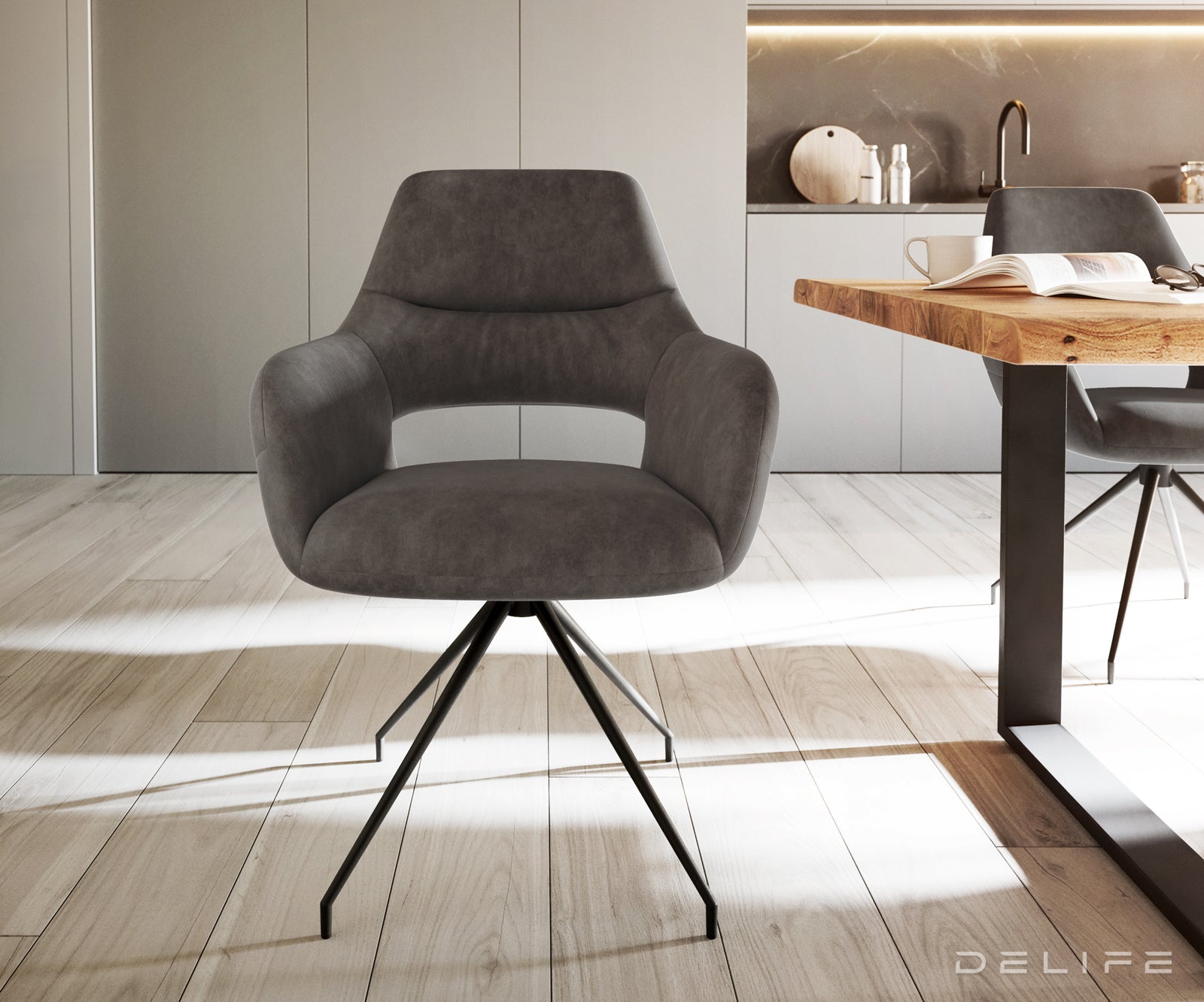 Jedilni stol Yago, Material: Mikrofibra