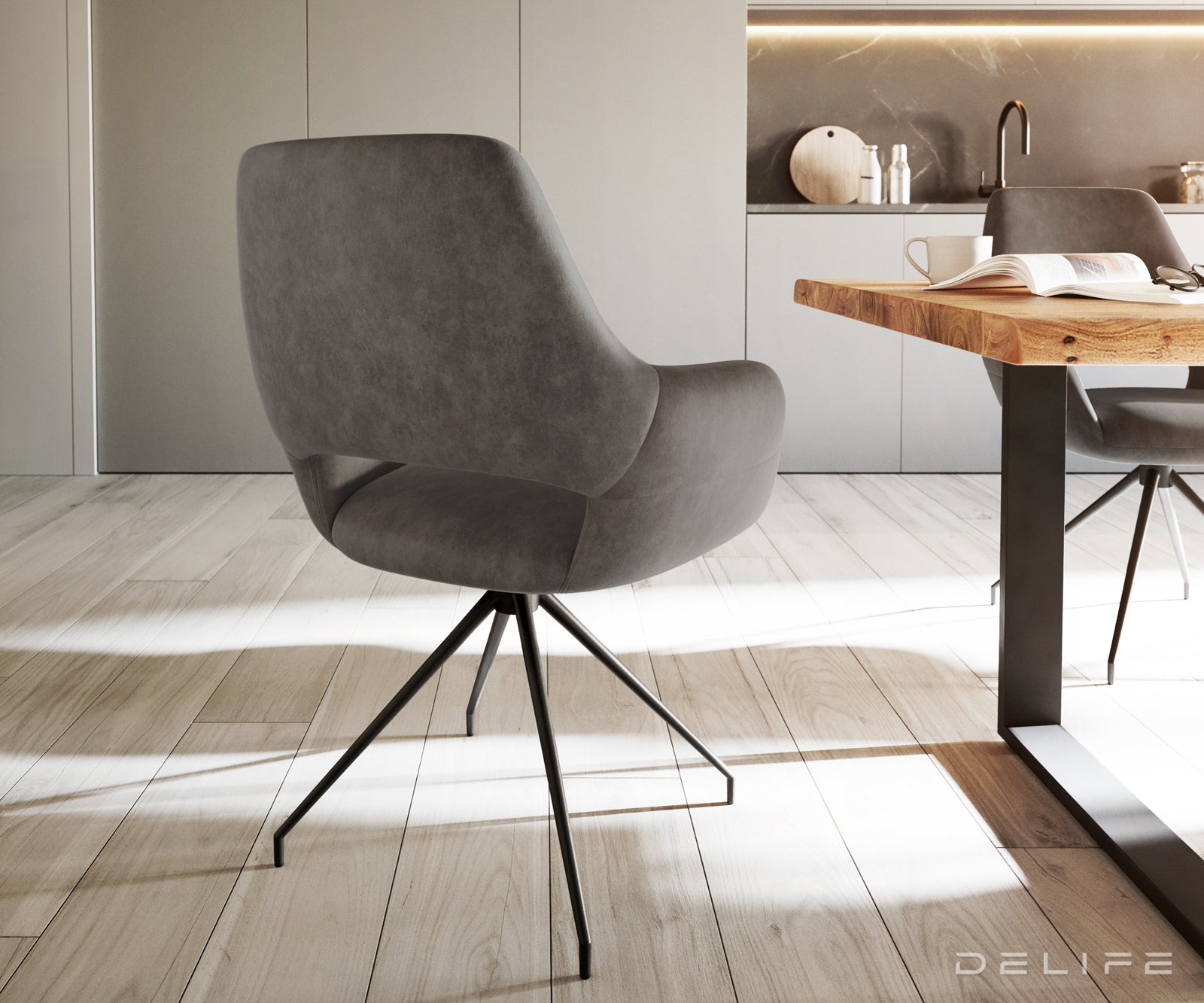 Jedilni stol Yago, Material: Mikrofibra