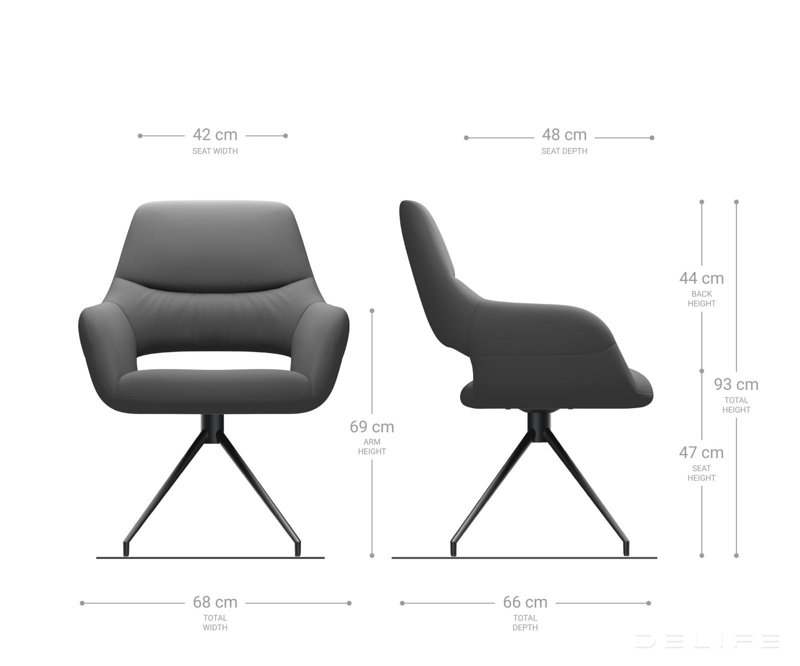 Jedilni stol Yago, Material: Mikrofibra