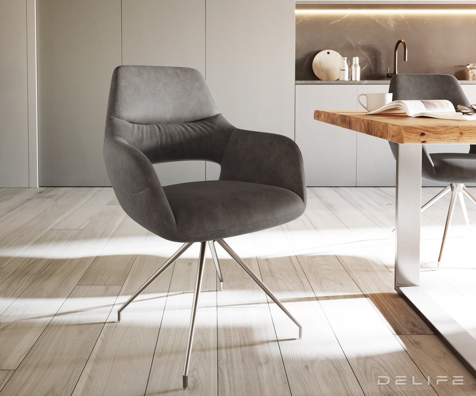 Jedilni stol Yago, Material: Mikrofibra