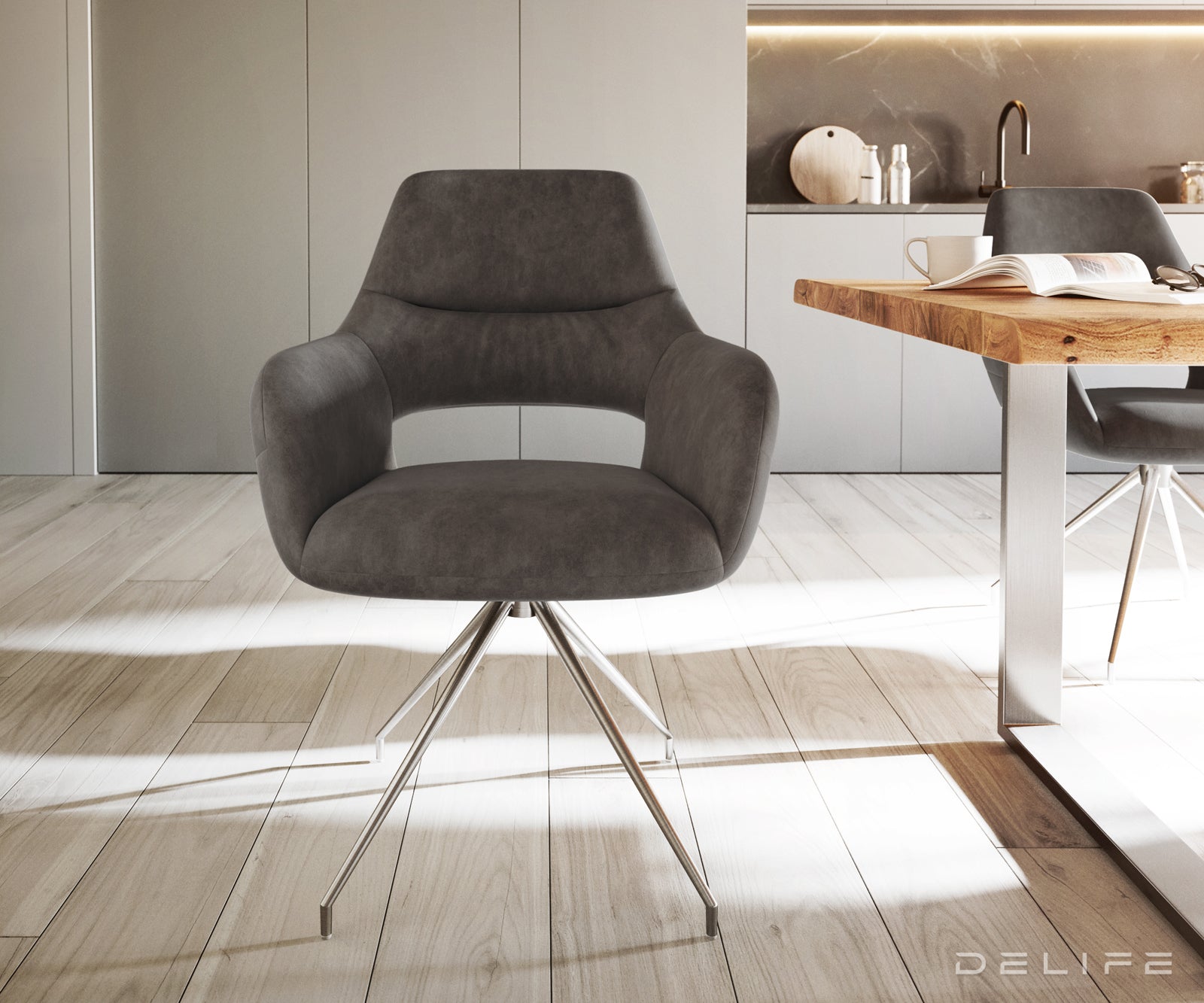 Jedilni stol Yago, Material: Mikrofibra