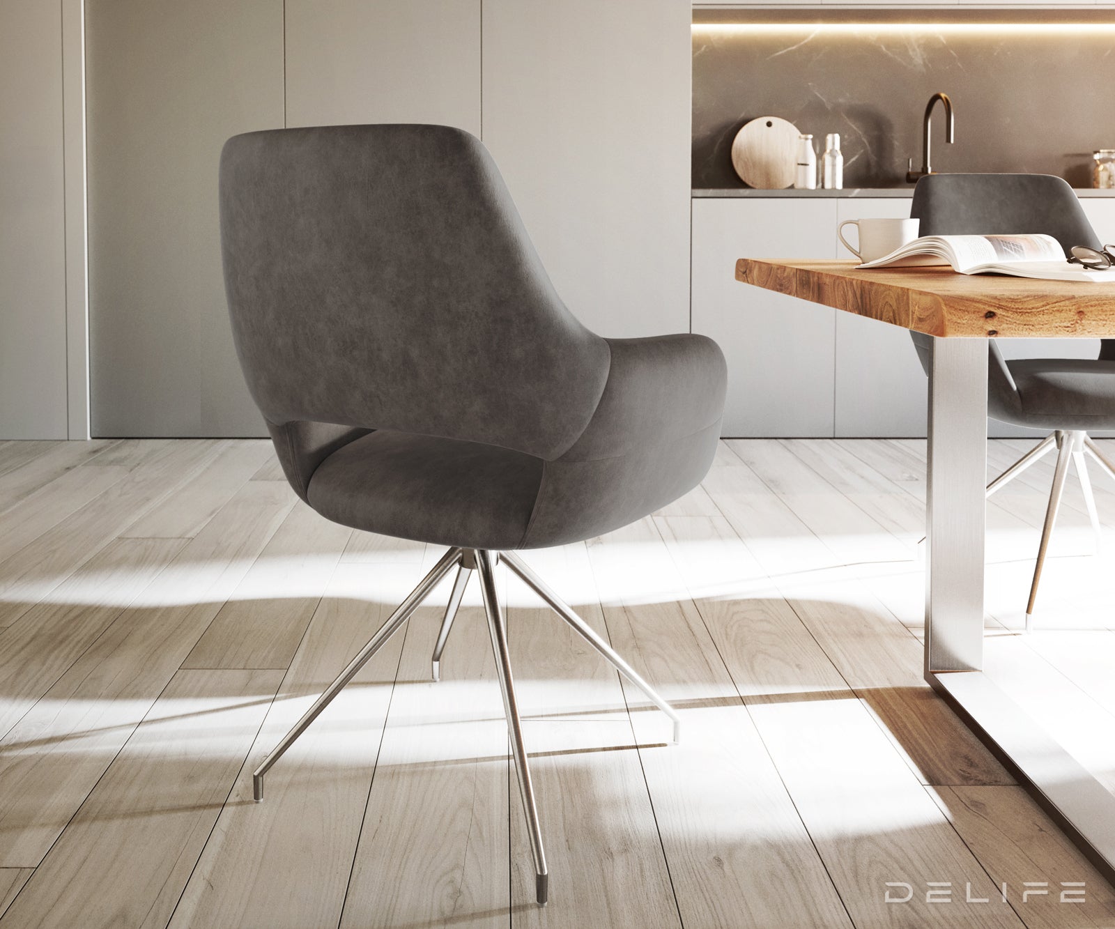 Jedilni stol Yago, Material: Mikrofibra