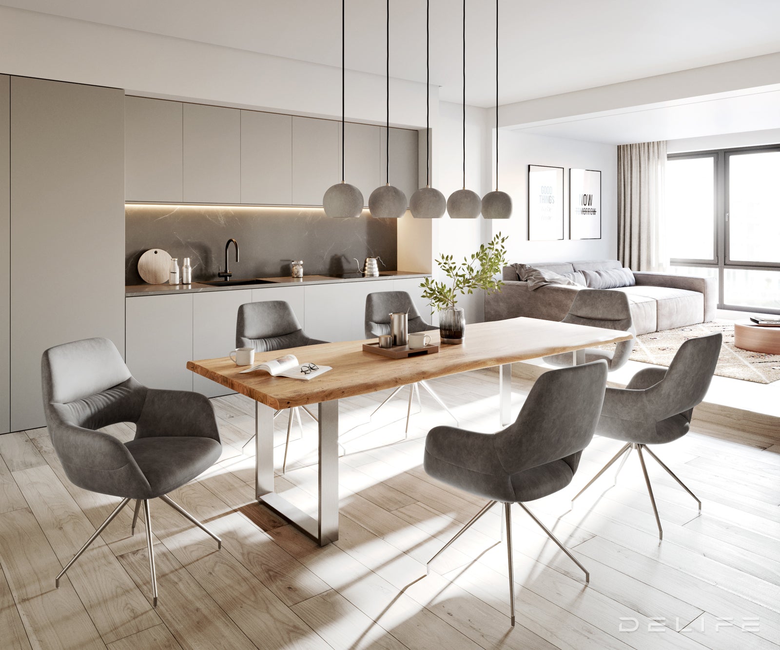 Jedilni stol Yago, Material: Mikrofibra