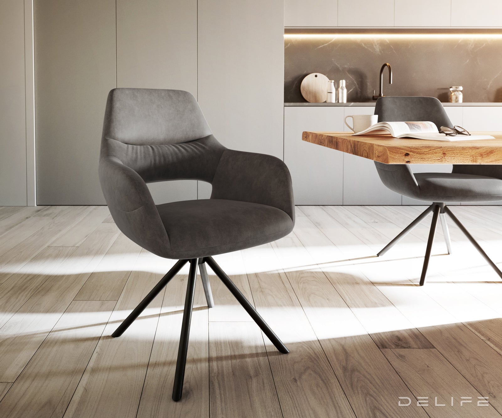 Jedilni stol Yago, Material: Mikrofibra