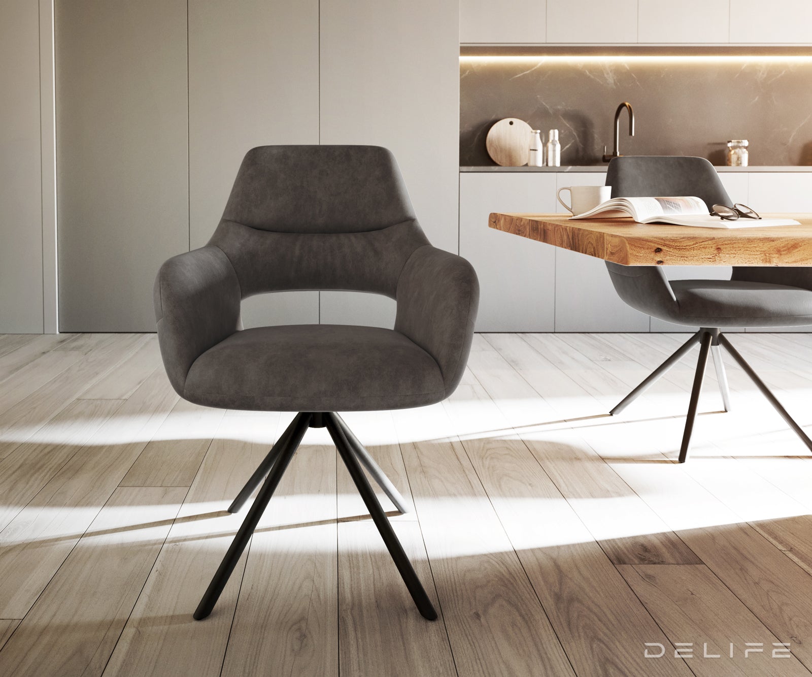 Jedilni stol Yago, Material: Mikrofibra