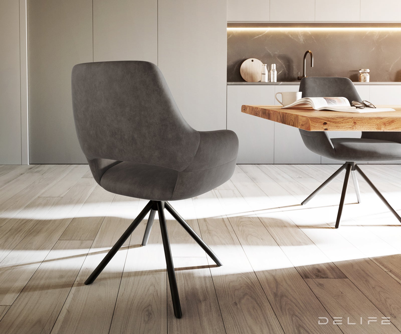 Jedilni stol Yago, Material: Mikrofibra