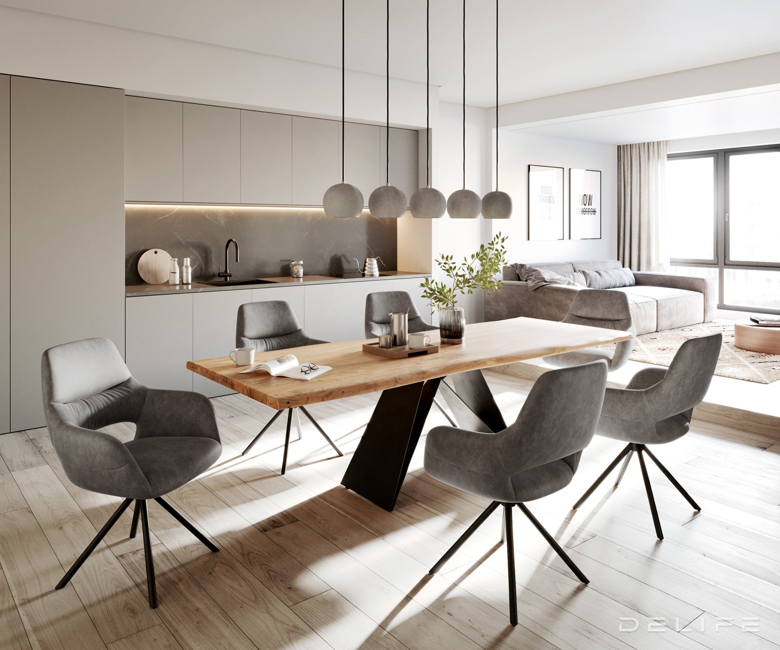 Jedilni stol Yago, Material: Mikrofibra