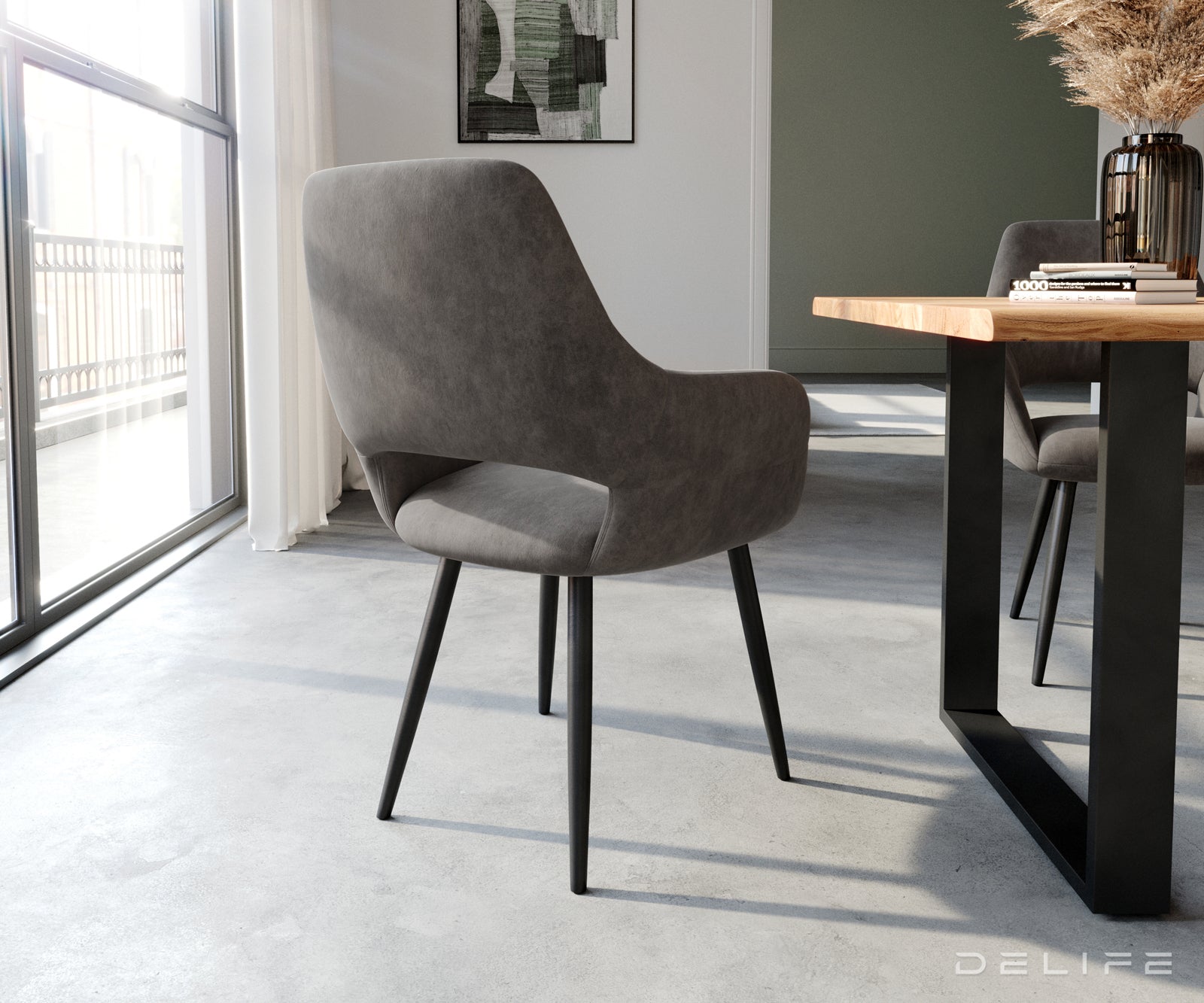 Jedilni stol Yago, Material: Mikrofibra