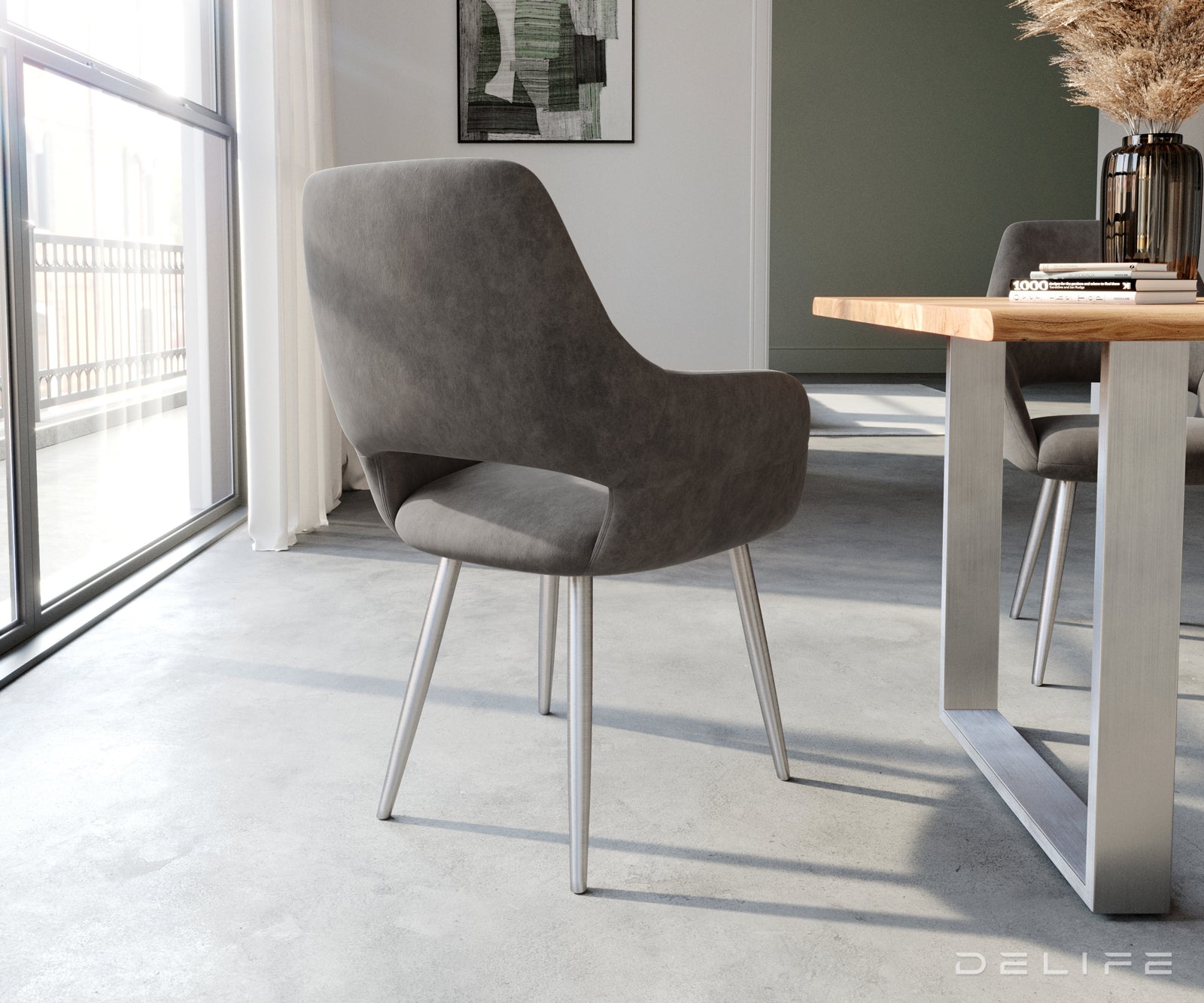 Jedilni stol Yago, Material: Mikrofibra