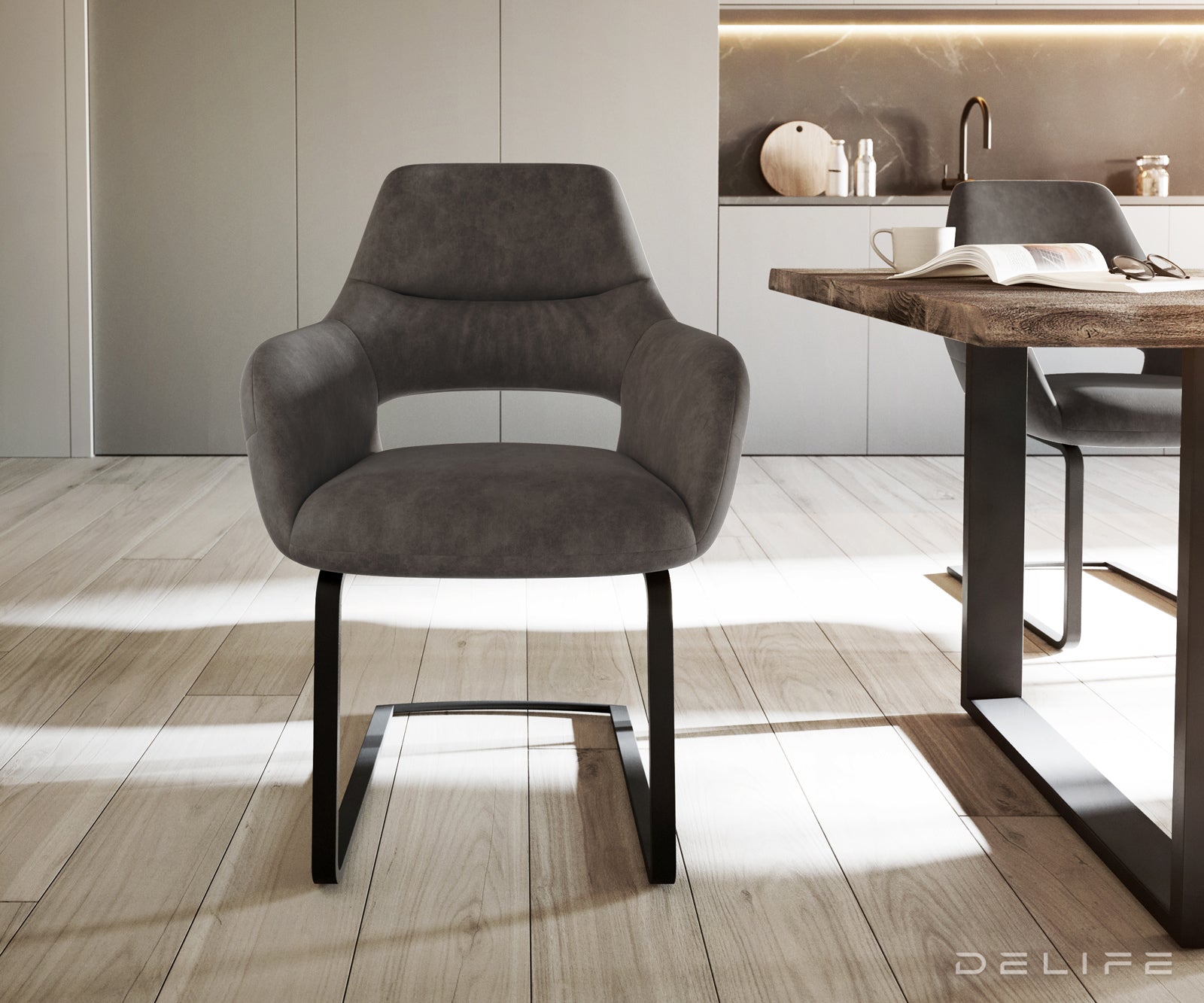 Jedilni stol Yago, Material: Mikrofibra