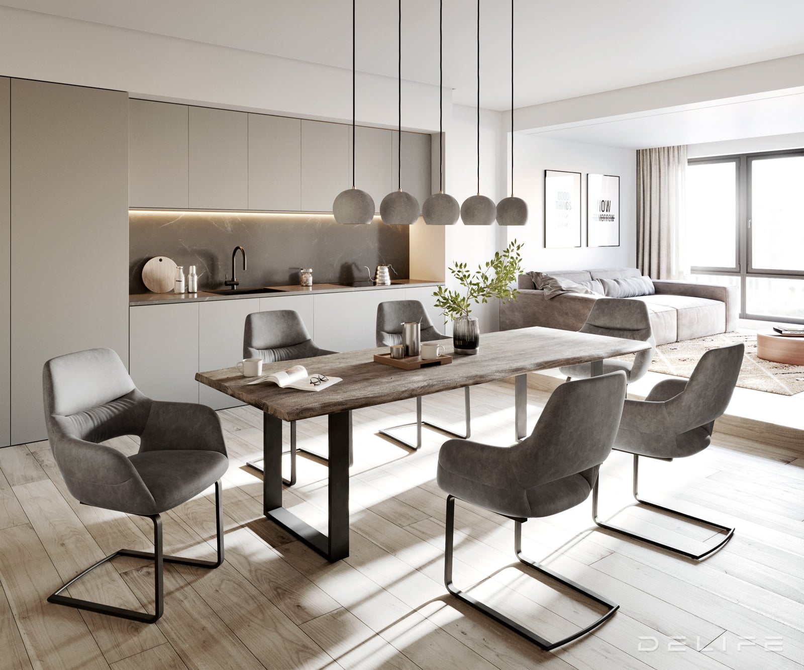 Jedilni stol Yago, Material: Mikrofibra