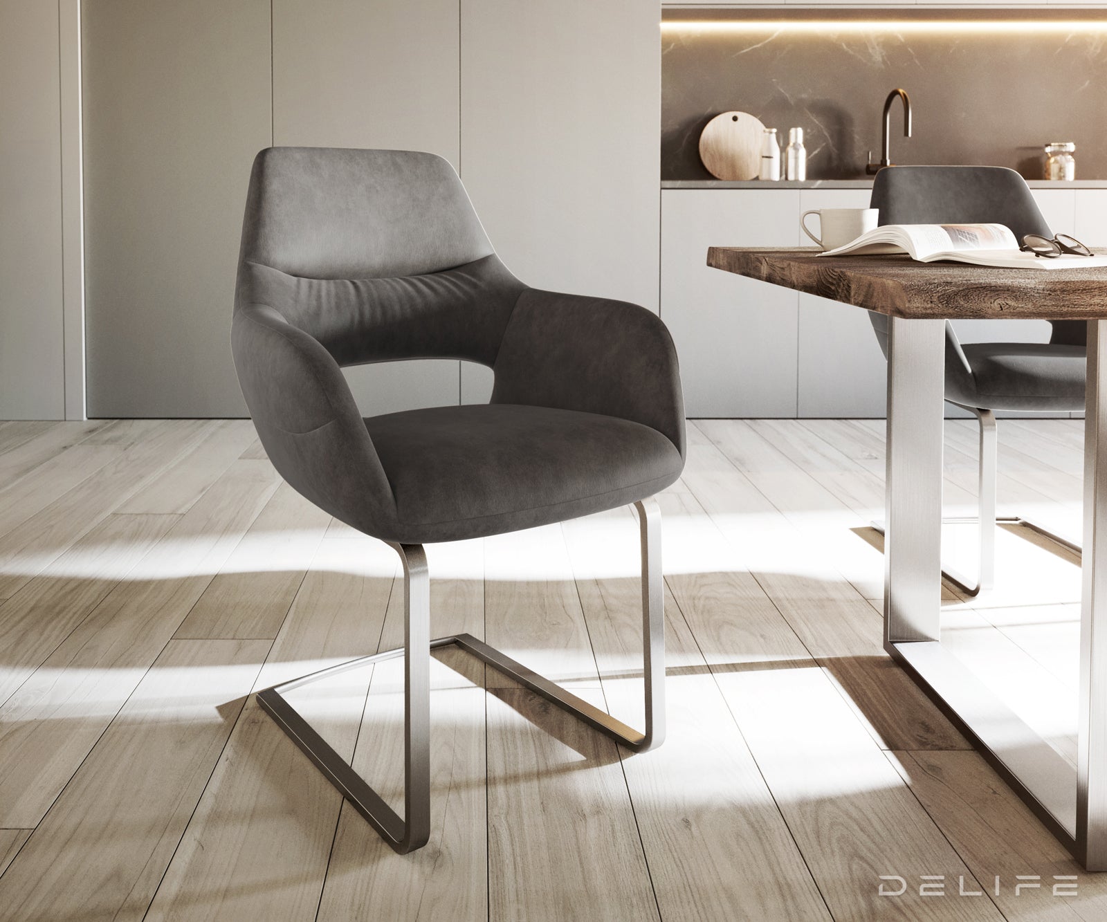 Jedilni stol Yago, Material: Mikrofibra