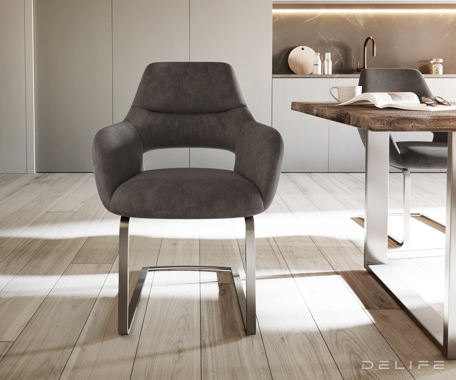 Jedilni stol Yago, Material: Mikrofibra