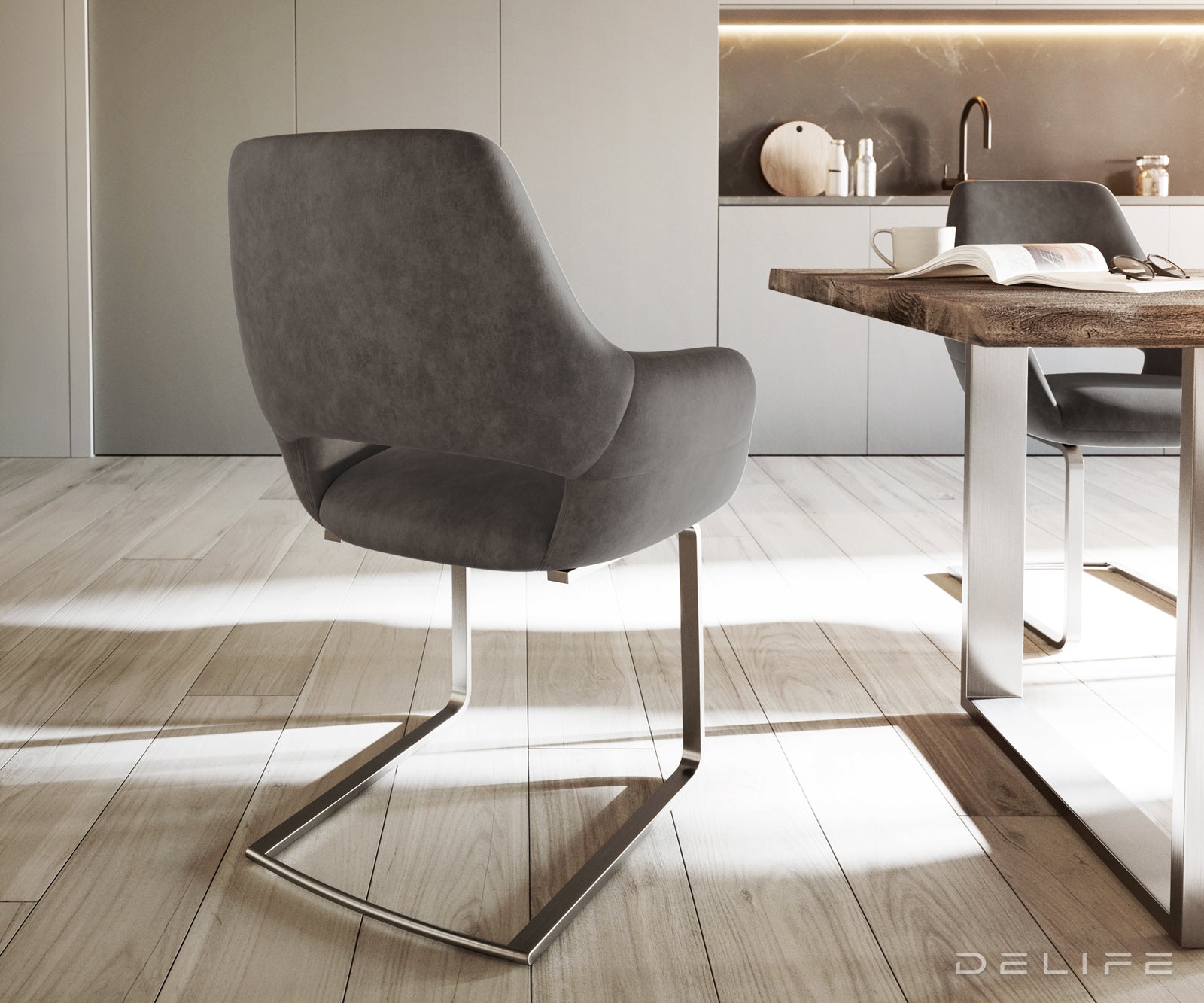 Jedilni stol Yago, Material: Mikrofibra