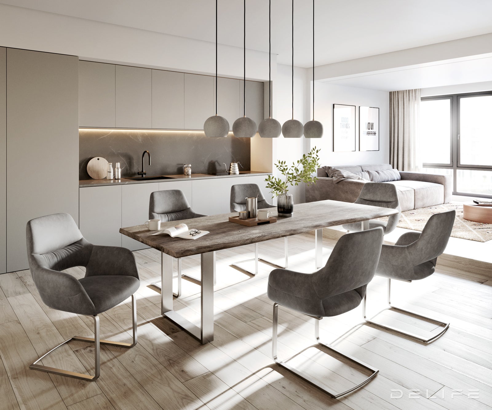 Jedilni stol Yago, Material: Mikrofibra