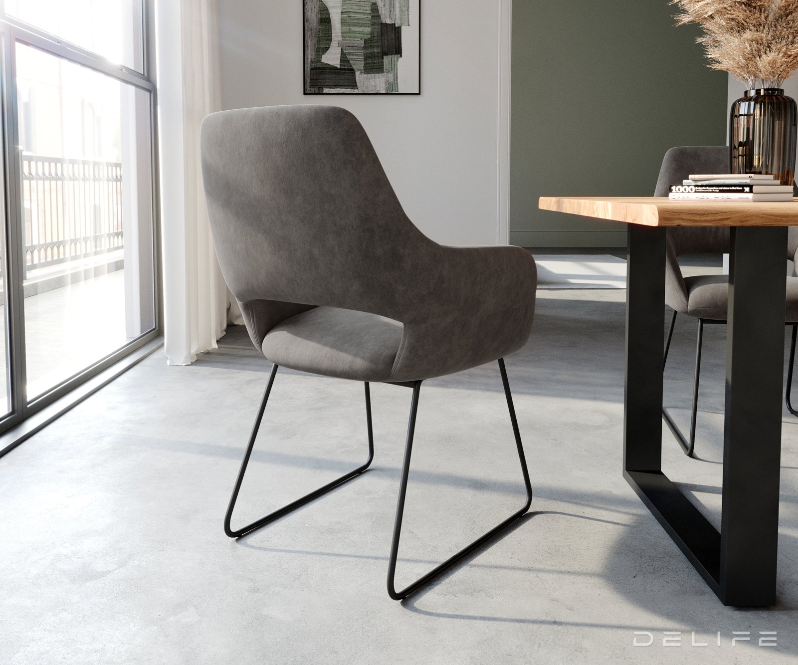 Jedilni stol Yago, Material: Mikrofibra