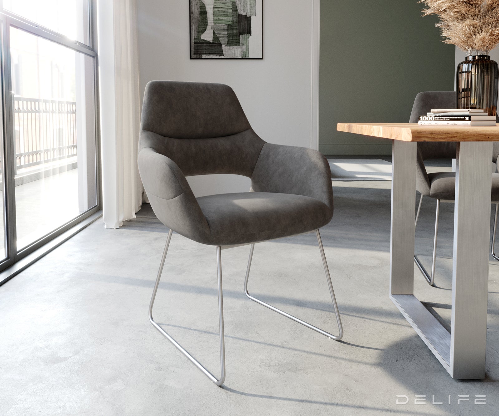 Jedilni stol Yago, Material: Mikrofibra