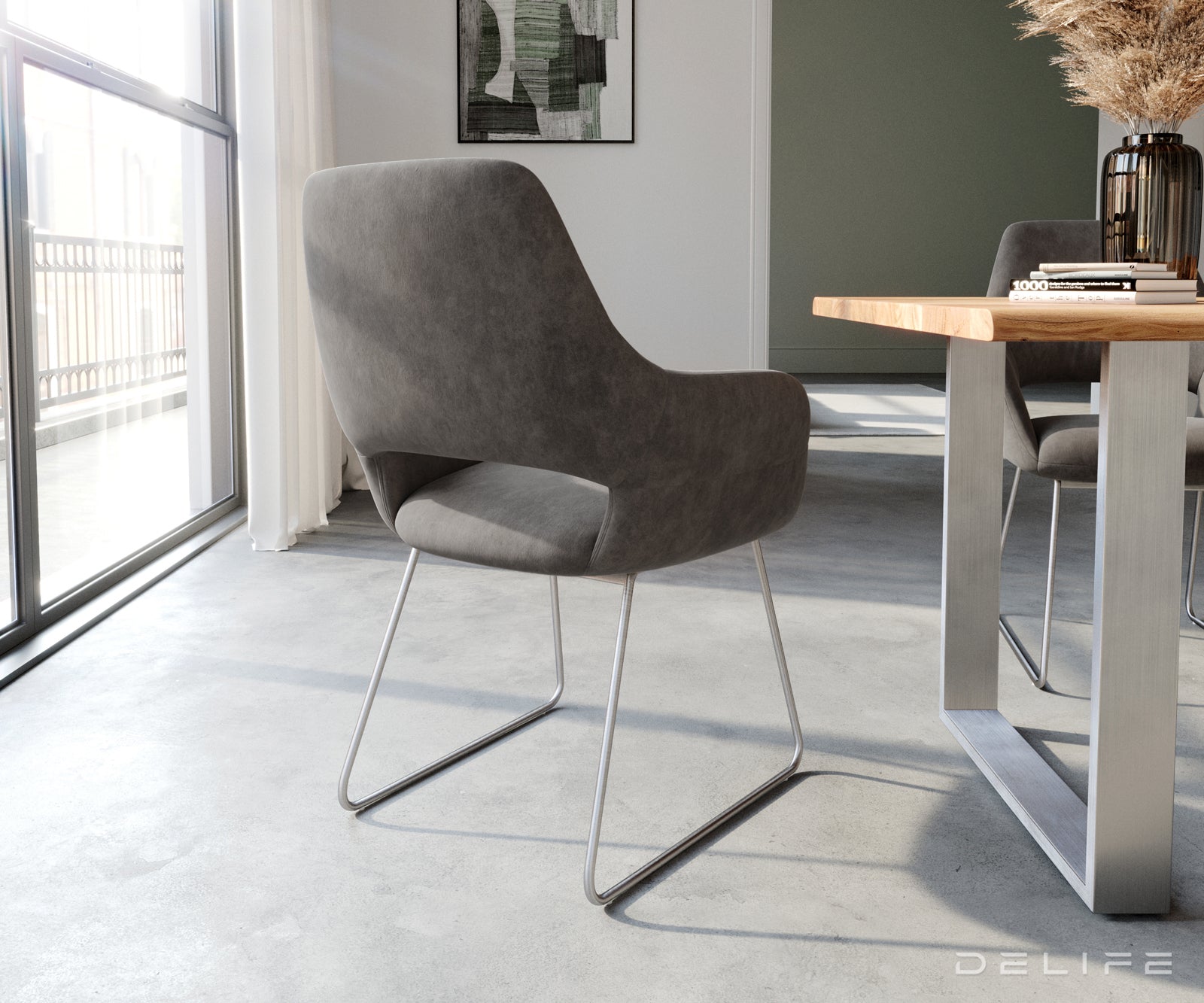 Jedilni stol Yago, Material: Mikrofibra