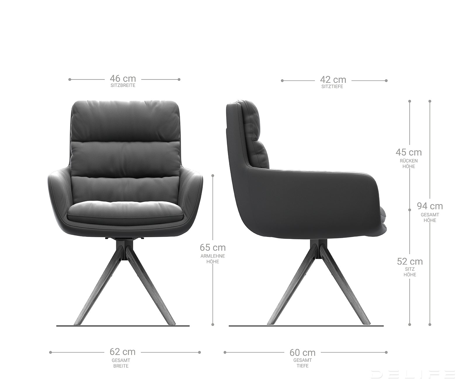 Jedilni stol Abelia z nasloni za roke, Material: Bukle