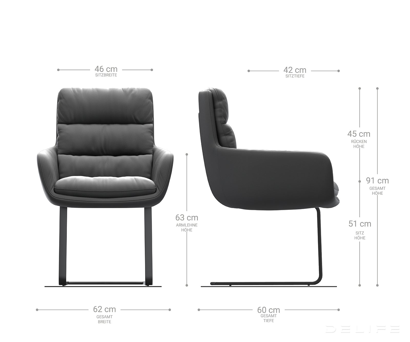 Jedilni stol Abelia z nasloni za roke, Material: Bukle