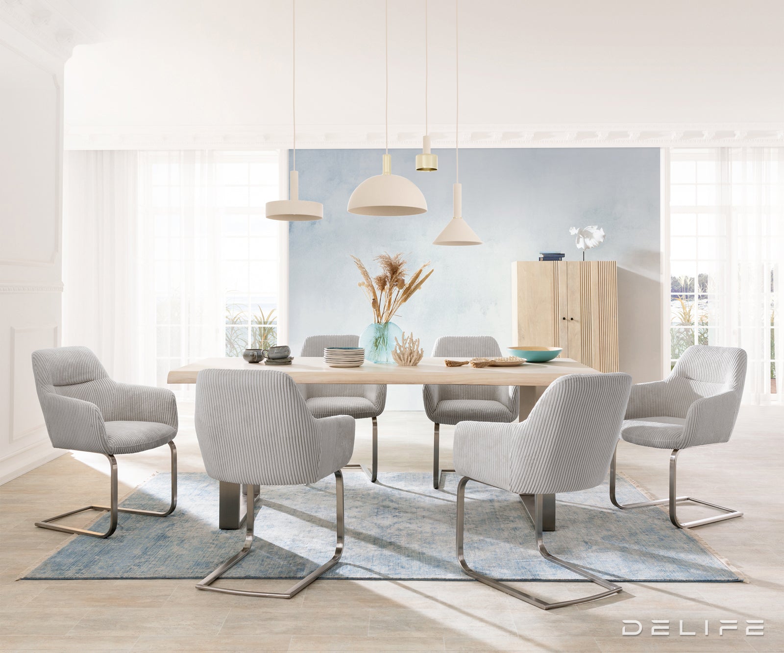 Jedilni stol Pejo, Material: Rebrasta tkanina