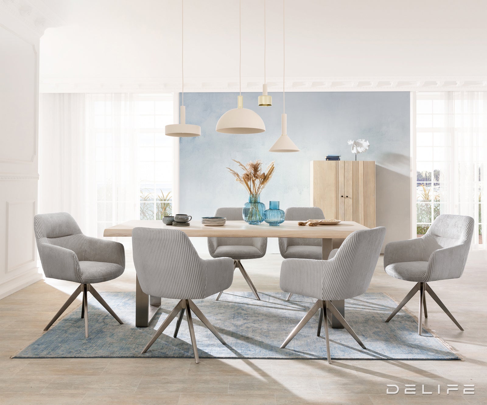 Jedilni stol Pejo, Material: Rebrasta tkanina