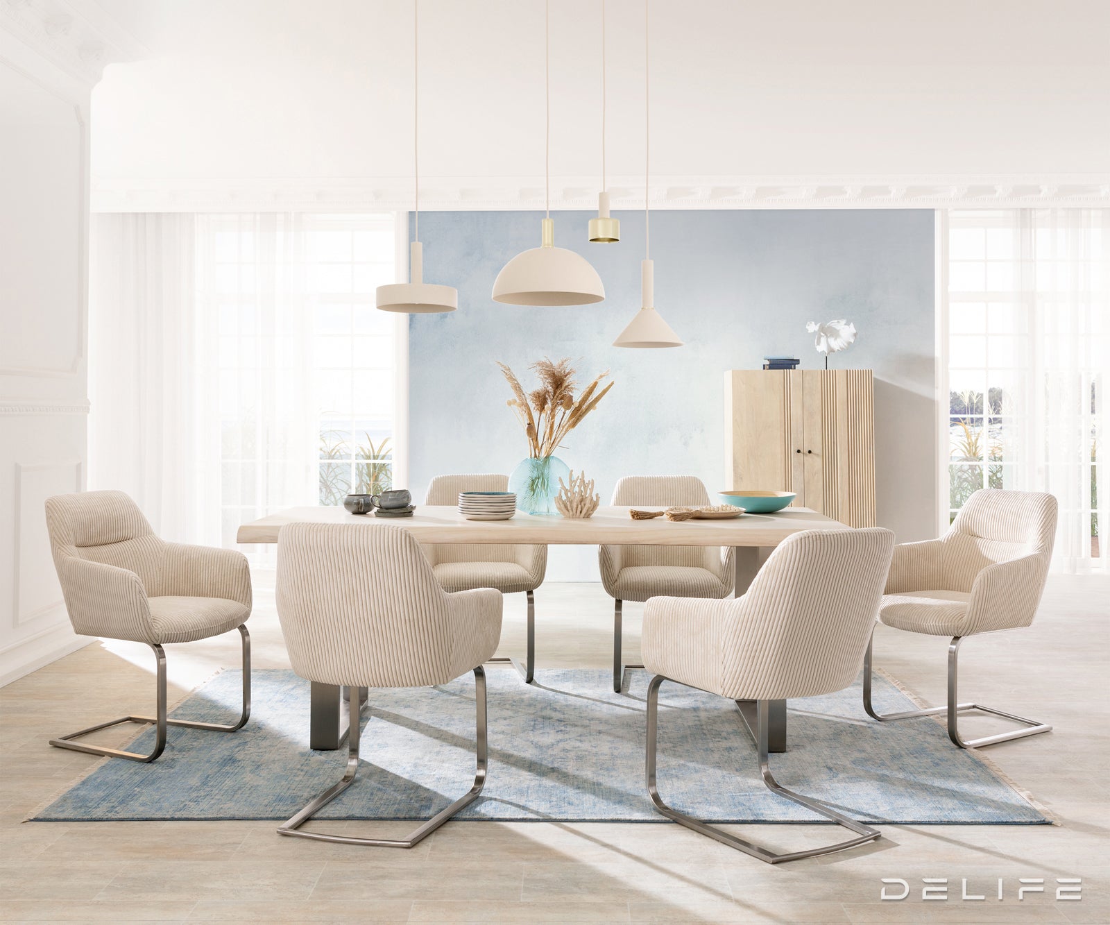 Jedilni stol Pejo, Material: Rebrasta tkanina