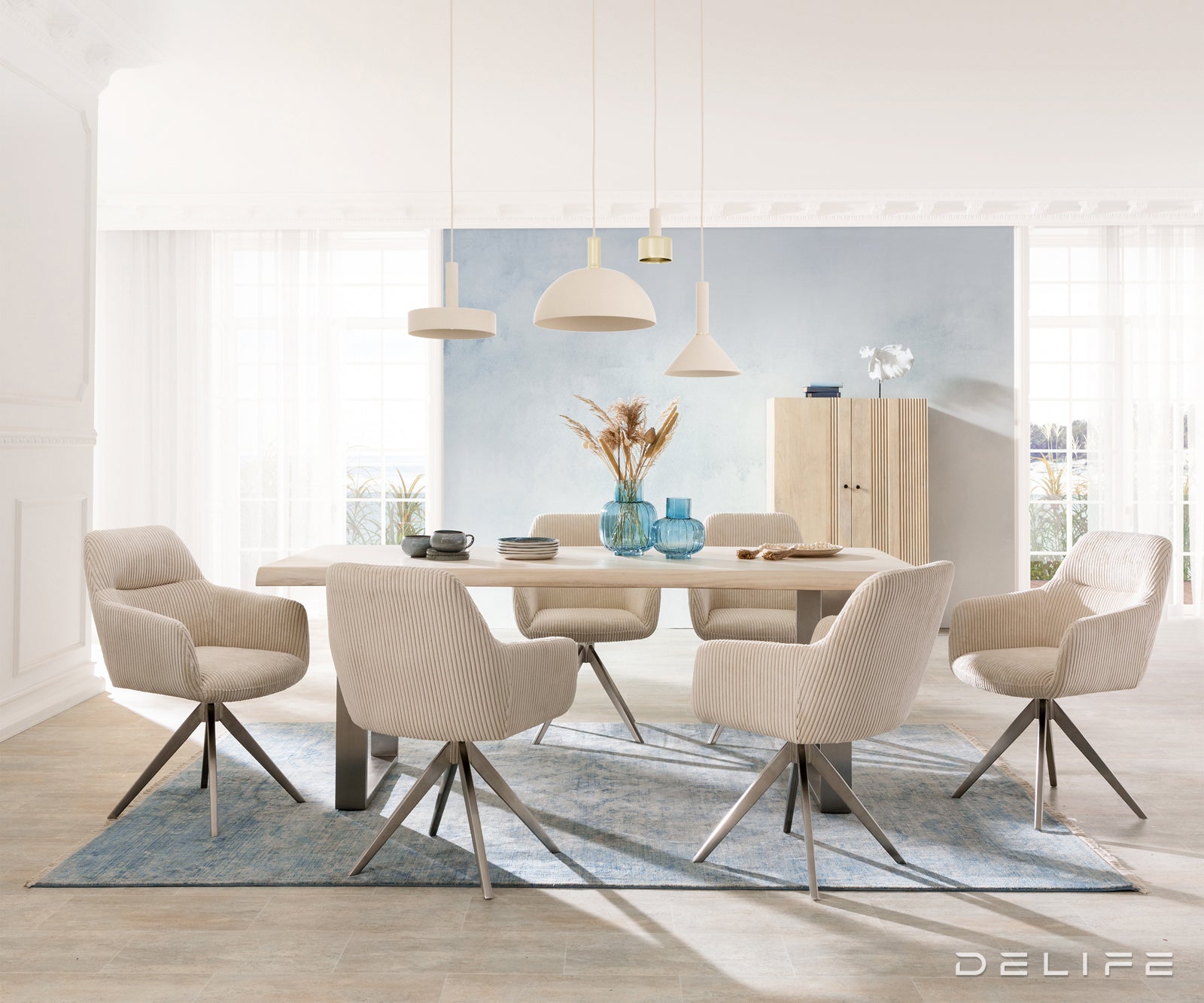 Jedilni stol Pejo, Material: Rebrasta tkanina