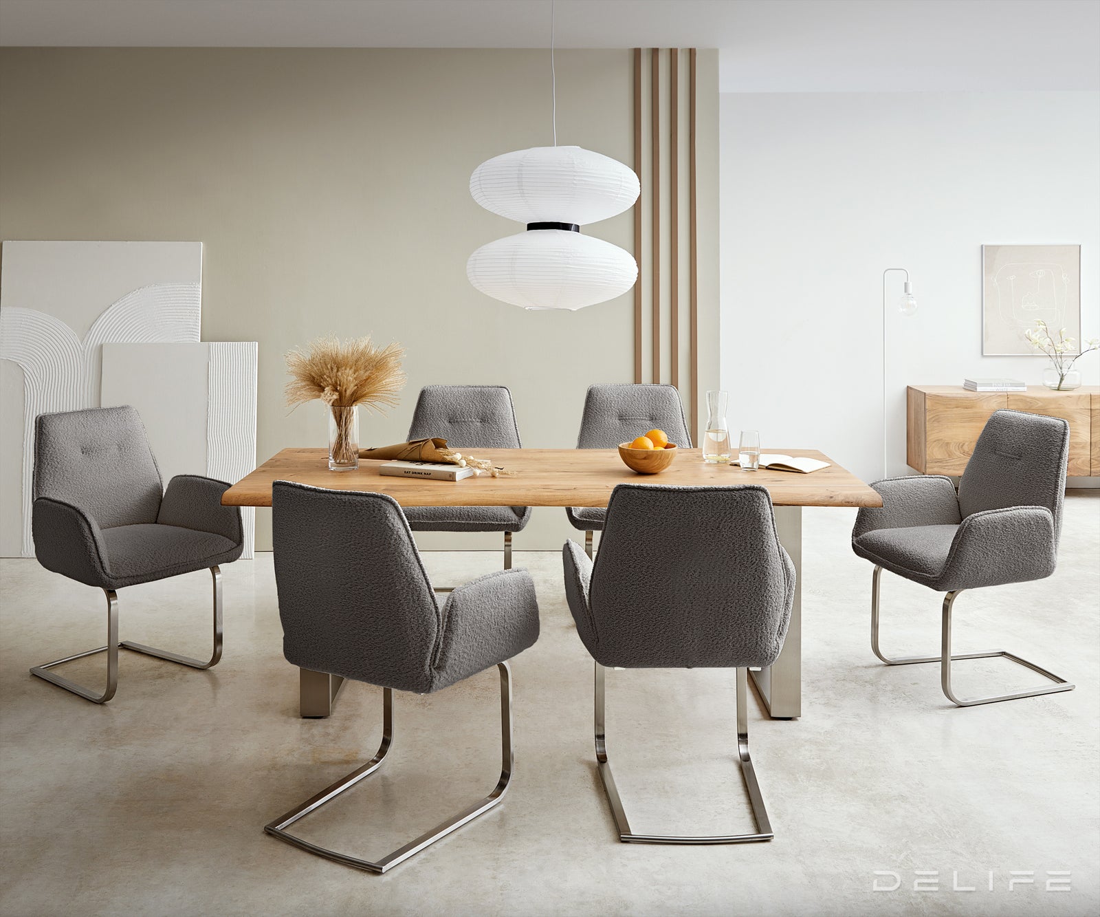 Jedilni stol Zoa, Material: Bukle tkanina