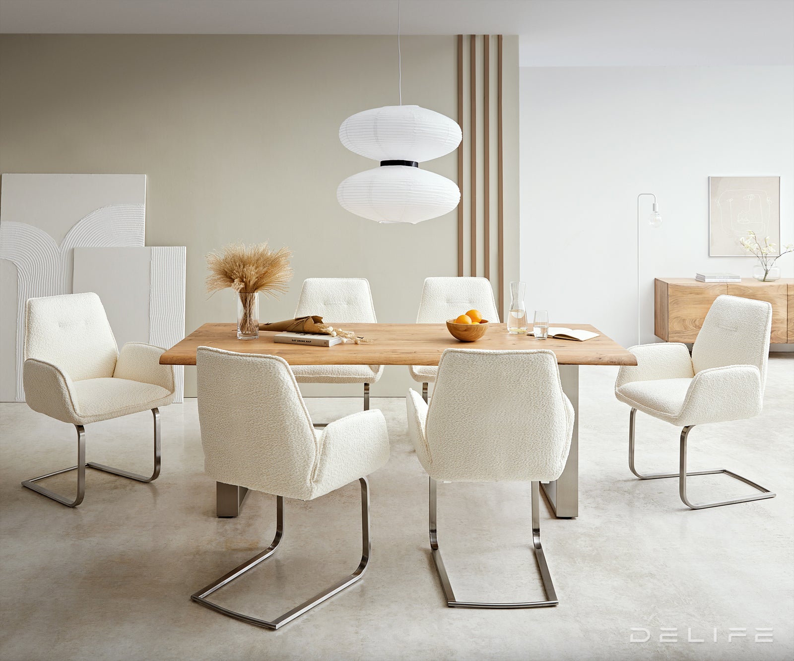 Jedilni stol Zoa, Material: Bukle tkanina