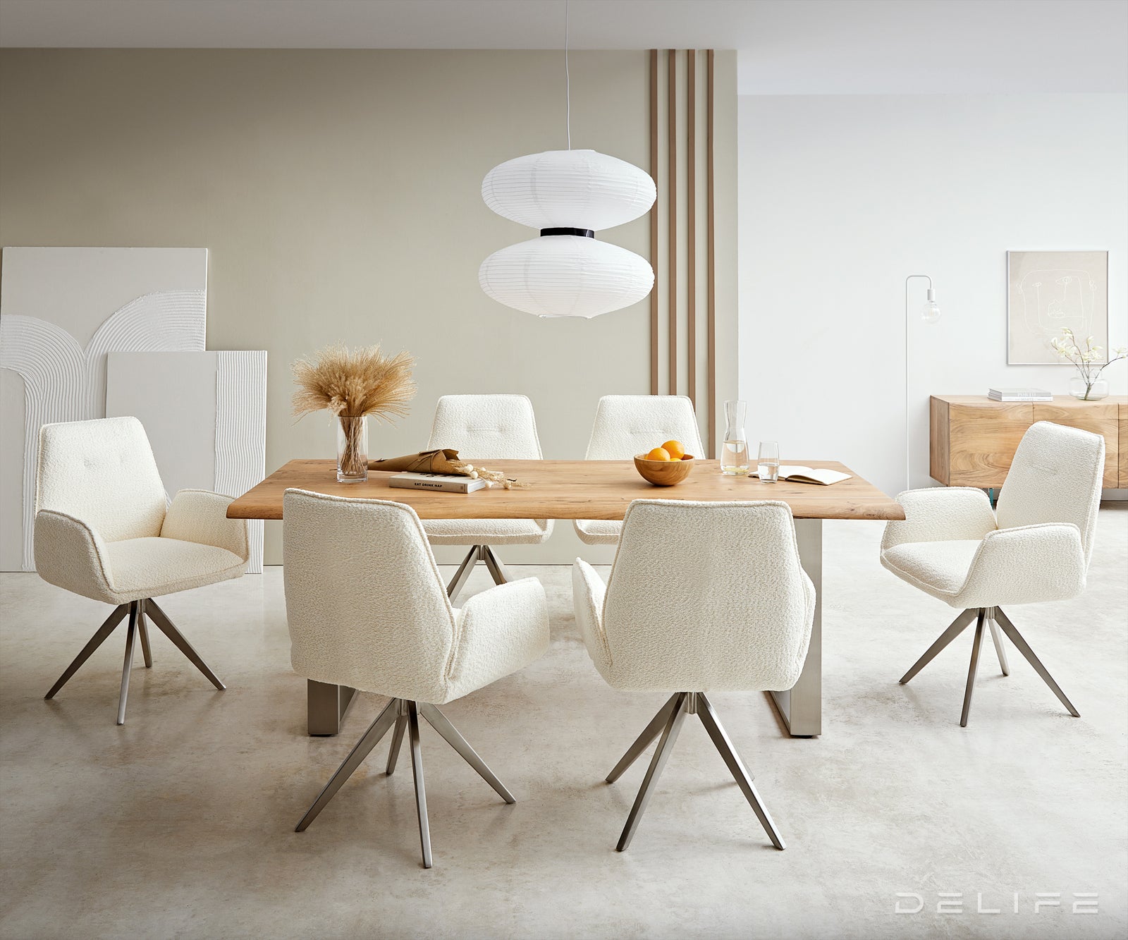 Jedilni stol Zoa, Material: Bukle tkanina