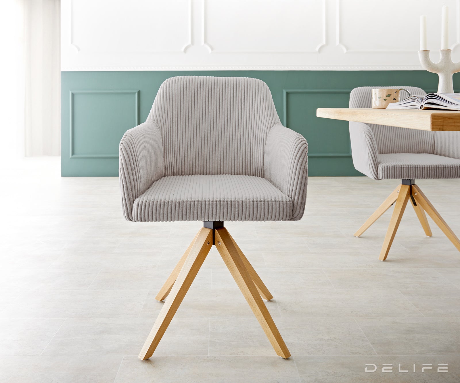 Jedilni stol Greg, Material: Rebrasta tkanina